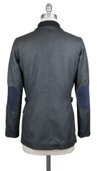 Kiton Dark Gray Silk Solid Jacket - (KT116174) - Parent