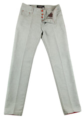Kiton Light Gray Flannel Pants - Slim - 33/49 - (AZ)