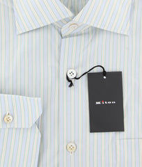 Kiton Light Blue Striped Shirt - Slim - (KTSHRTMULTSTRX22) - Parent