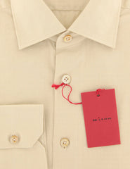 Kiton Beige Solid Cotton Shirt - Slim - (XX) - Parent