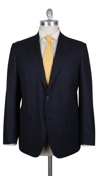 Kiton Midnight Navy Blue Wool Solid Suit - (342) - Parent