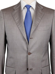 Kiton Light Brown Herringbone Suit - (UA896F1928L7) - Parent