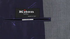 Kiton Gray Cotton Blend Herringbone Suit - (UA906F1927RR7) - Parent