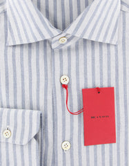 Kiton Gray Striped Flannel Shirt - Slim - (KT-UCC-H03808-01FA) - Parent