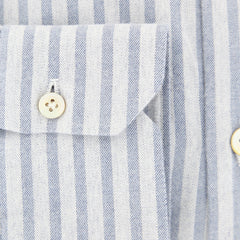 Kiton Gray Striped Flannel Shirt - Slim - (KT-UCC-H03808-01FA) - Parent