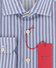 Kiton Blue Striped Shirt - Slim - (KT-H05435-04FAA1) - Parent