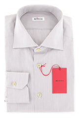 Kiton Light Blue Micro-Check Shirt - Slim - 15.5/39 - (KT-H056206FAA1)