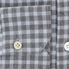 Kiton Gray Check Flannel Shirt - Slim - (655) - Parent