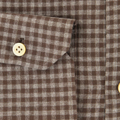 Kiton Brown Check Shirt - Slim - (UCCH56425FAA1) - Parent
