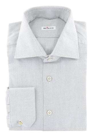 Kiton Light Gray Flannel Shirt - Slim