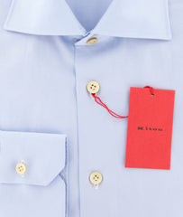 Kiton Light Blue Solid Shirt - Slim - (UCCH59563FAA1) - Parent