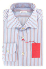 Kiton Light Blue Striped Shirt - Slim - 16/41 - (KTUCC-H06021-03FA)