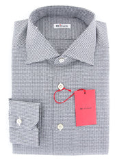 Kiton Gray Micro-Check Shirt - Slim - 15.75/40 - (KT-UCCH0602907FAA1)