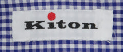 Kiton Blue Micro-Check Cotton Shirt - Slim - (23) - Parent