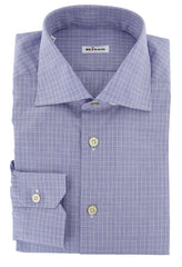 Kiton Blue Plaid Cotton Shirt - Slim - 18/45 - (3C)
