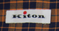 Kiton Orange Plaid Cotton Blend Shirt - Slim - (Z2) - Parent