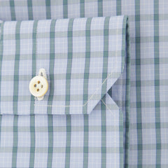 Kiton Light Blue Check Cotton Shirt - Slim - (26) - Parent