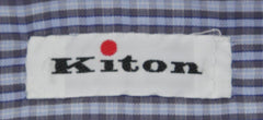 Kiton Light Blue Plaid Cotton Shirt - Slim - (29) - Parent