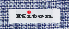 Kiton Dark Blue Plaid Shirt - Slim - (KTUCCH405902EEA1) - Parent