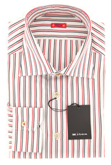 Kiton Off White Striped Shirt - Slim - Size 16 (US) / 41 (EU) - (KT1212175)