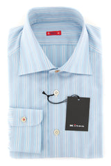 Kiton Light Blue Striped Shirt - Slim - 15.75/40 - (KT12111712)