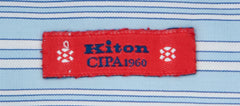 Kiton Light Blue Striped Shirt - Slim - (KT12111712) - Parent