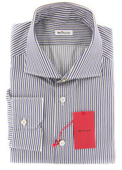 Kiton Brown Striped Shirt - Slim - 18/45 - (KT-H4549-20CCA1)
