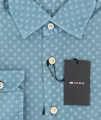 Kiton Light Blue Polka Dot Shirt - Slim - (KT-UCCH470805CCA1) - Parent