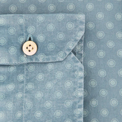 Kiton Light Blue Polka Dot Shirt - Slim - (KT-UCCH470805CCA1) - Parent