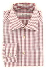 Kiton Red Check Shirt - Slim - 15.75/40 - (KT-H473904EEA1)