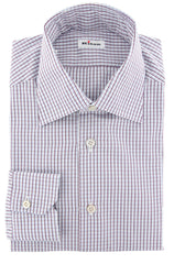 Kiton White Check Shirt - Slim - Size 15 3/4 (US) / 40 (EU) - (KT125177)