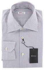 Kiton White Check Shirt - Slim - Size 15 3/4 (US) / 40 (EU) - (KT1251710)