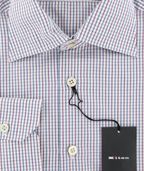 Kiton White Check Shirt - Slim - (KT1251710) - Parent