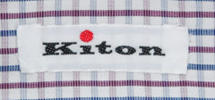 Kiton White Check Shirt - Slim - (KT1251710) - Parent