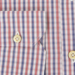 Kiton Red Plaid Shirt - Slim - (KTUCCH484803EEA1) - Parent