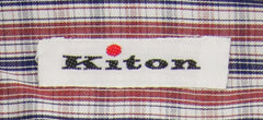 Kiton Red Plaid Shirt - Slim - (KTUCCH484803EEA1) - Parent
