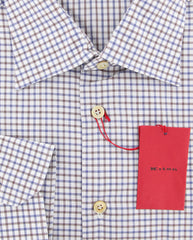 Kiton Light Brown Micro-Check Shirt - Slim - (KT9141711) - Parent
