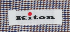 Kiton Brown Micro-Houndstooth Shirt - Slim - (KT113175) - Parent