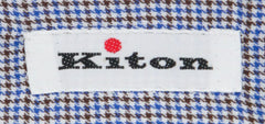 Kiton Light Blue Micro-Houndstooth Shirt - Slim - (KT126178) - Parent