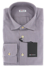 Kiton Brown Micro-Houndstooth Shirt - Slim - 15.75/40 - (KT912173)