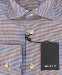 Kiton Brown Micro-Houndstooth Shirt - Slim - (KT912173) - Parent