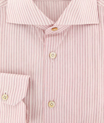 Kiton Cream Striped Shirt - Slim - (KT109175) - Parent