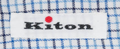Kiton Light Blue Micro-Check Shirt - Slim - (KT1127179) - Parent