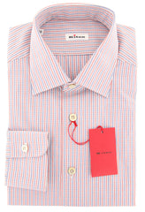 Kiton Red Striped Shirt - Slim - 15.75/40 - (KTUCC542507)
