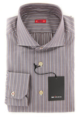 Kiton Brown Striped Shirt - Slim - (KT12121711) - Parent
