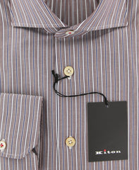 Kiton Brown Striped Shirt - Slim - (KT12121711) - Parent