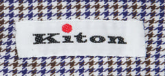 Kiton Brown Micro-Houndstooth Shirt - Slim - (KTUCFTH3EER1X) - Parent