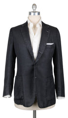 Kiton Navy Blue Cashmere Silk Blend Micro-Check Sportcoat - XXXL - (KT-UG73-1H1905)
