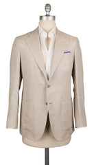 Kiton Cream Wool Blend Melange Sportcoat - 40/50 - (KT1010176)