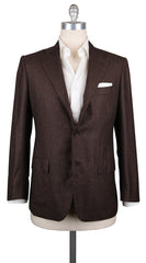 Kiton Dark Brown Micro-Houndstooth Sportcoat - 44/54 - (KT901188217)